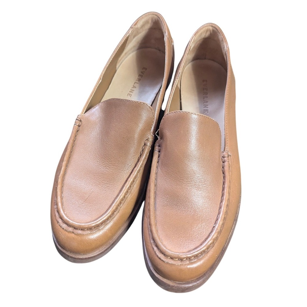 Everlane Women 6.5 Brown The Modern Loafer NMDRN-BRN‎ 0522 Leather Slip On